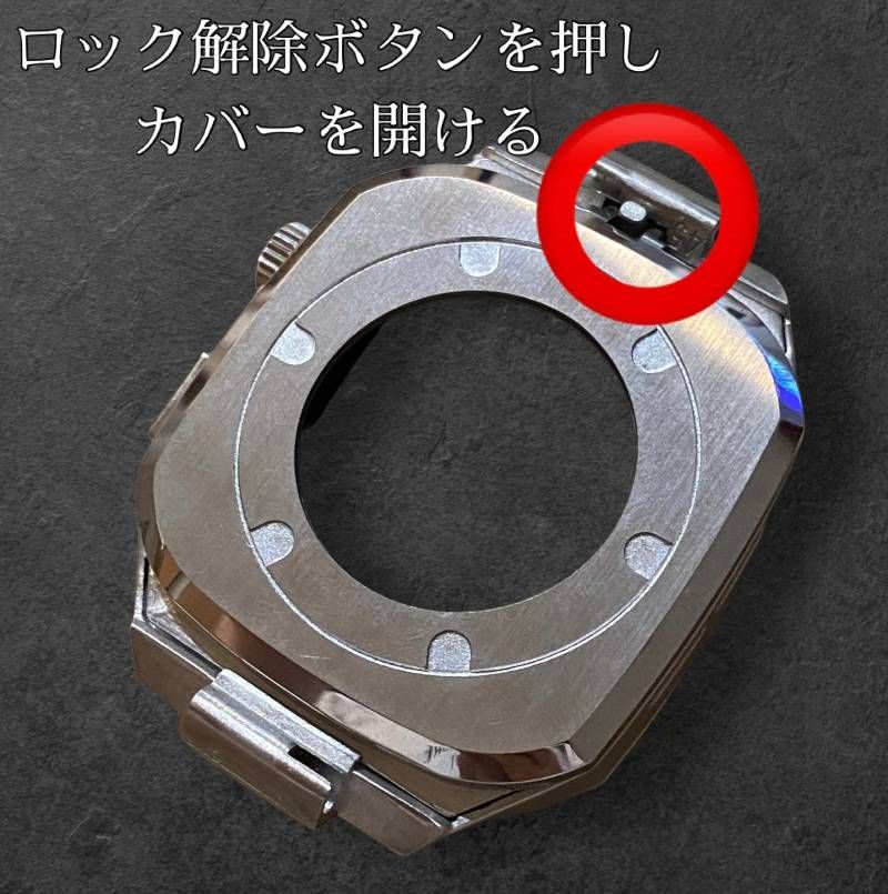 ゴールド ４5ｍｍ 最新ネジ工具不要 簡単脱着 ワンタッチ AppleWatchメタル カバーケース 脱着 簡単 保護 カスタム ベルト バンド アップルウォッチ対応 CHRISTIANNAURATH_COM_BR