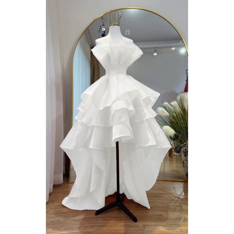 C83 高級 ハイロースカートワンピース フラウンスヘム ショート - メルカリ 