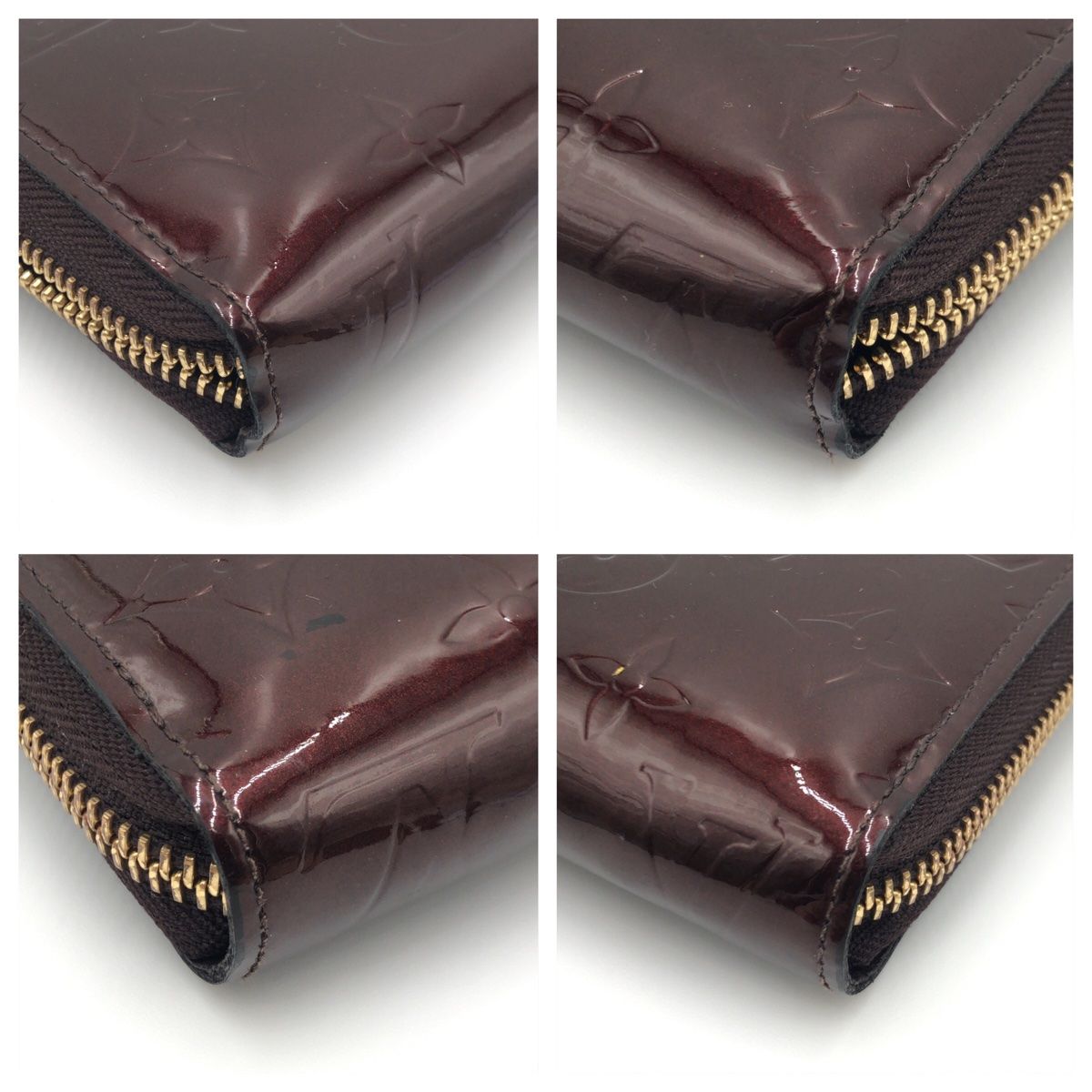 LOUIS VUITTON ルイヴィトン モノグラム ヴェルニ ジッピーウォレット 