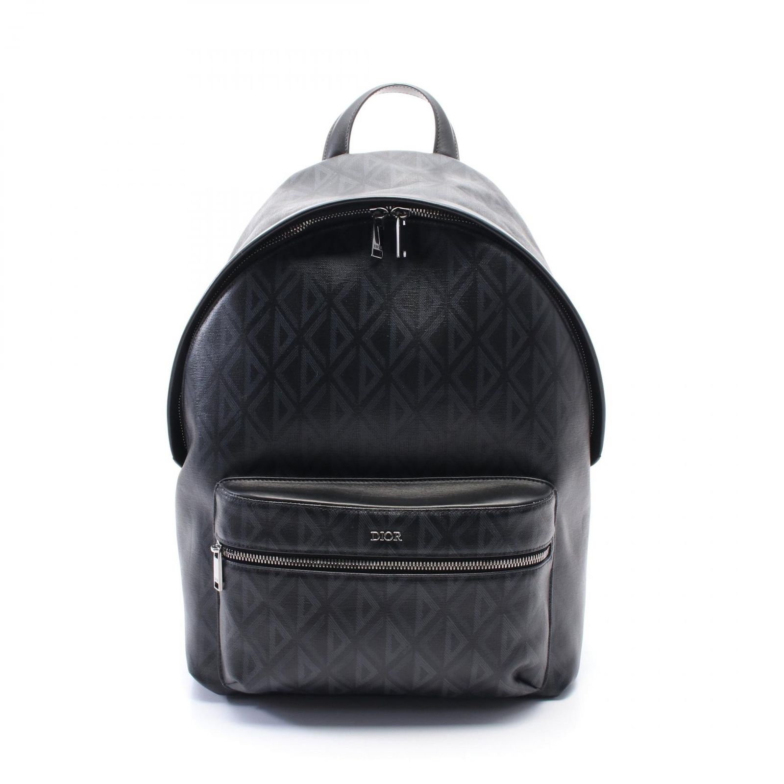 ディオール オム DIOR HOMME リュックサック バックパック ライダー CDダイヤモンド ブラック PVCコーティングキャンバス レザー CDダイヤモンド バックパック メンズ Used A