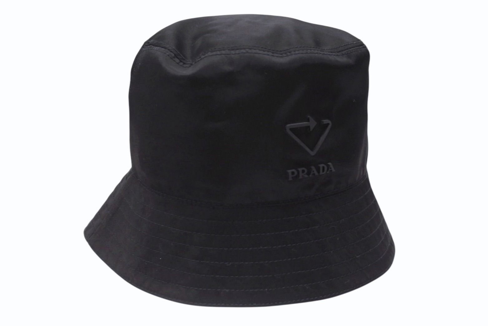 PRADA プラダ バケットハット トライアングルロゴ RE NYLON 2HC137 リサイクルポリミアド ブラック サイズS 4b006769