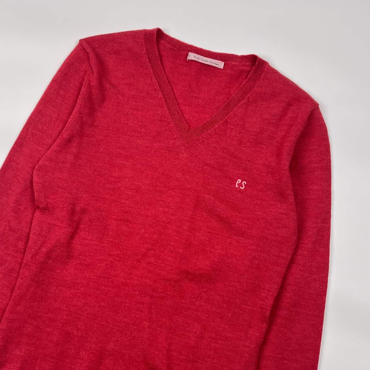 PS Paul Smith Women ポールスミス Vネック 長袖 ウール ニット 