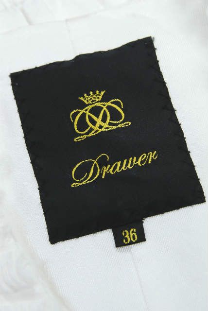 DRAWER◆ベスト/36/コットン/BLK/無地/6522-299-0415/フリンジベスト// Drawer コットンフリンジベスト 36 6522-299-0415 - メルカリ