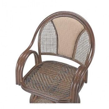 今枝商店 Romantic Rattan 籐ラウンドチェア 回転座椅子 ミドルタイプ S532B