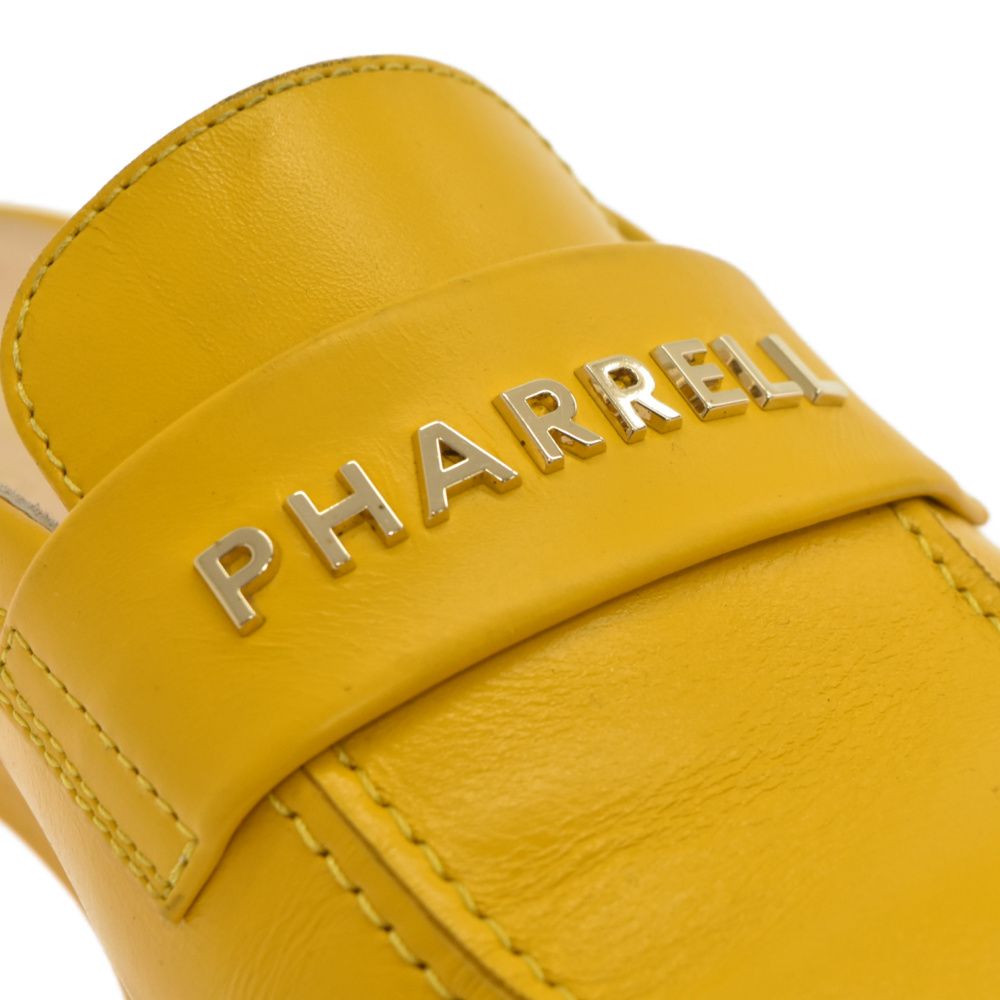 CHANEL (シャネル) 19SS×Pharrell Williams Mules×ファレルウィリアムス ミュール ローファーサンダル  レザースリッポン イエロー G34846