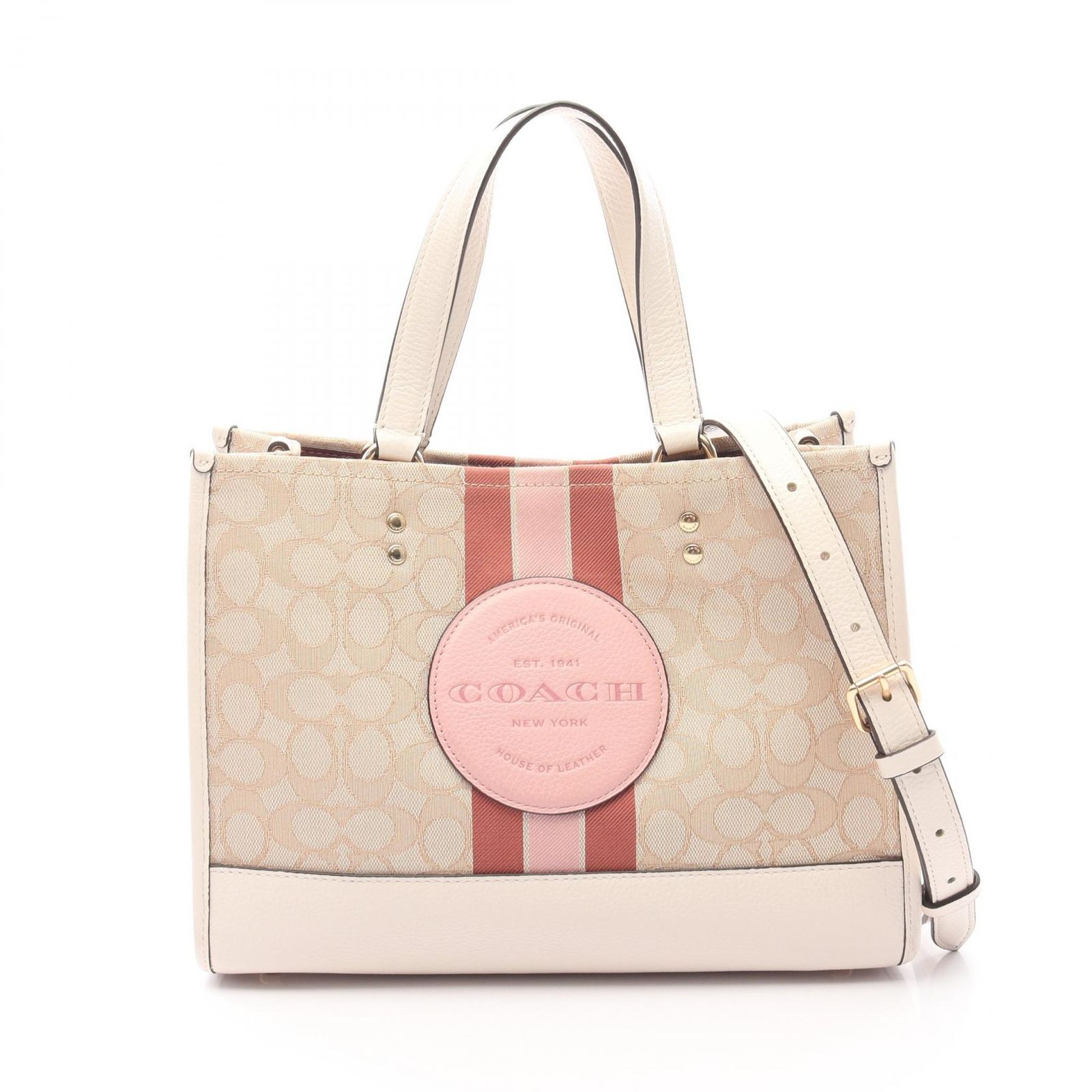 COACH コーチ デンプシー キャリーオール シグネチャー ジャカード 