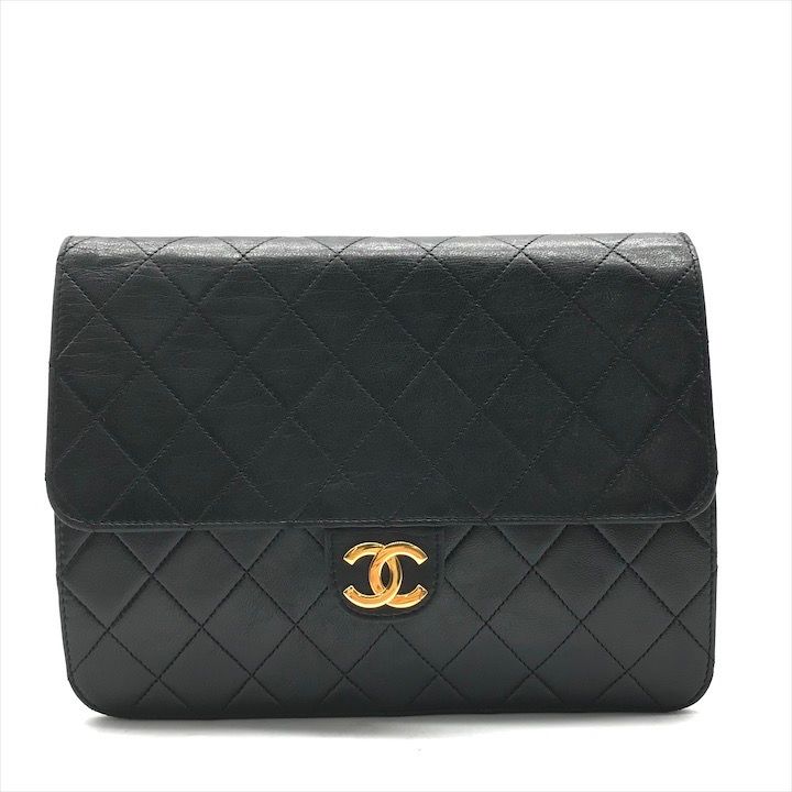 良品 CHANEL シャネル ココマーク マトラッセ ラムスキン プッシュロック チェーン ショルダー バッグ ブラック カバン 鞄 a8507 良品 CHANEL シャネル ココマーク マトラッセ ラムスキン プッシュ