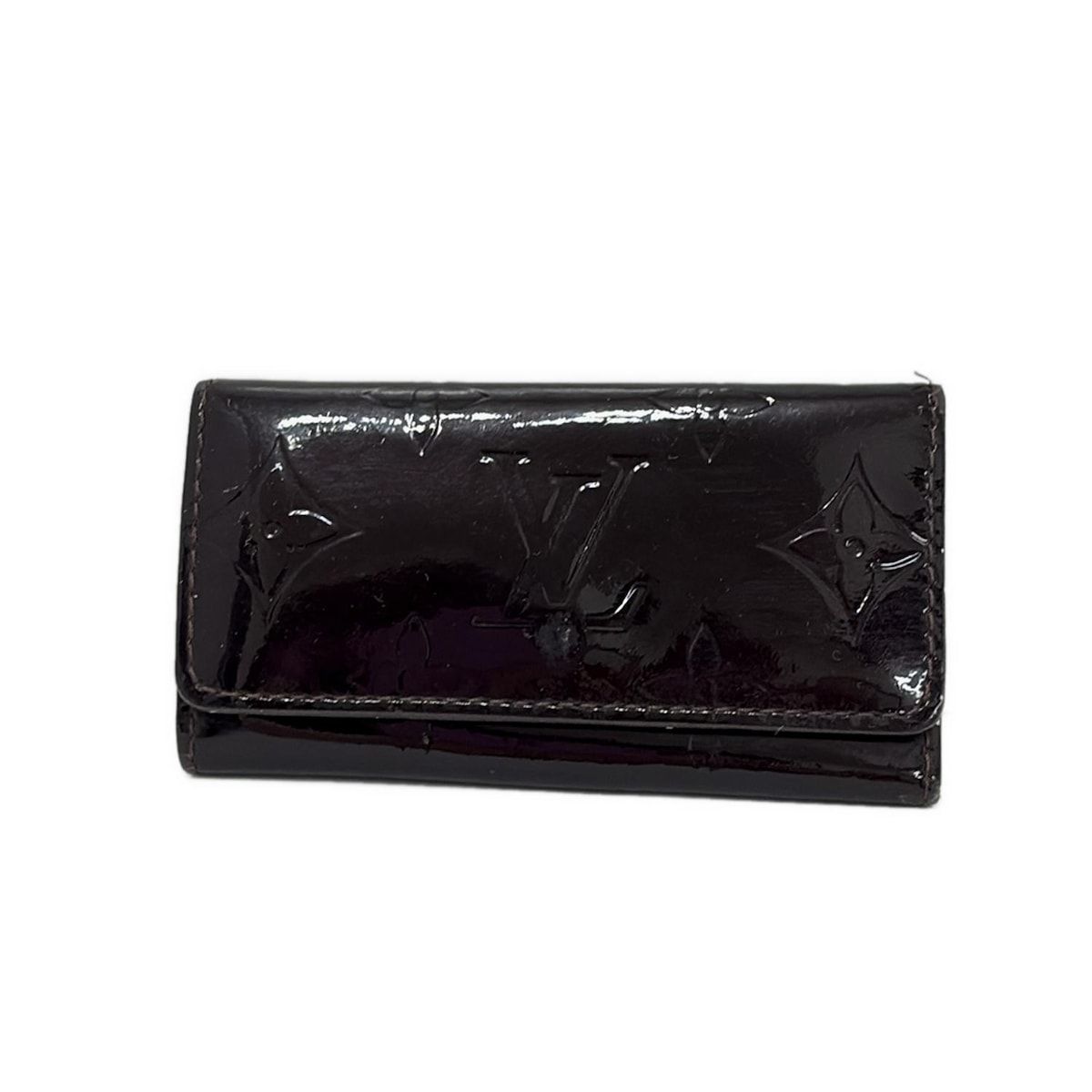LOUIS VUITTON ルイヴィトン キーケース モノグラムヴェルニ ミュルティクレ4 M93517 アマラント レザー