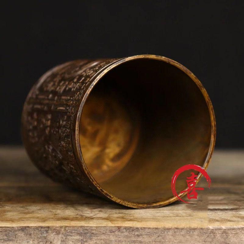 銅 細工 レリーフ百福筆筒 収納箱書道具 文房具 装飾品 工芸品 置物 銅 細工 レリーフ百福筆筒 収納箱書道具 文房具 装飾品 工芸品