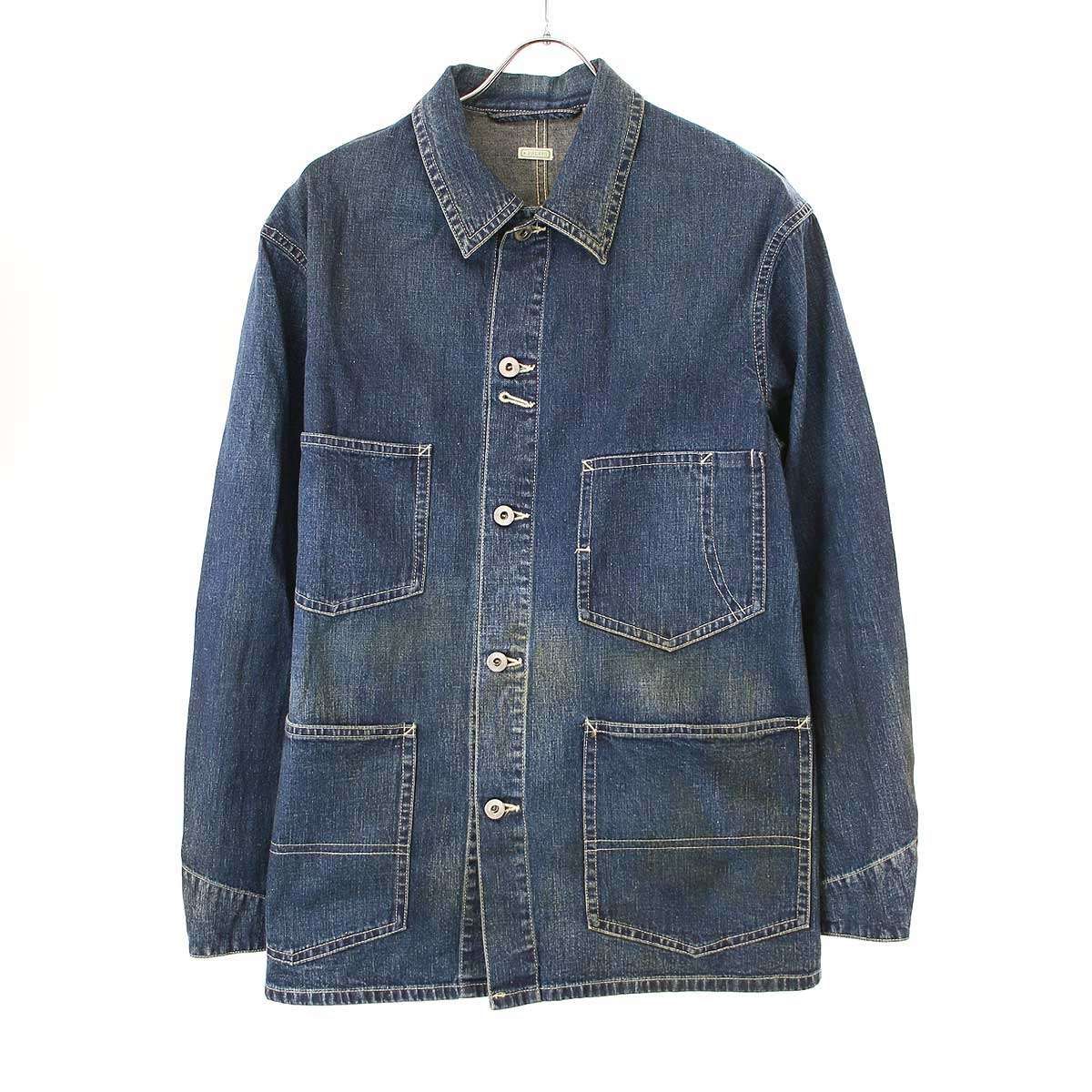 A.PRESSE ア プレッセ 23SS Denim Coverall Jacket ヴィンテージ加工