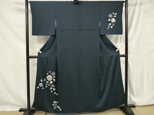 平和屋着物○訪問着 花尽くし 黒地 正絹 逸品 CAAV6510vf
