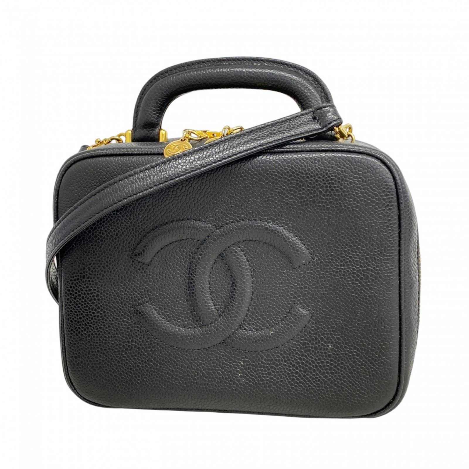 シャネル(Chanel) シャネル バニティバッグ キャビアスキン