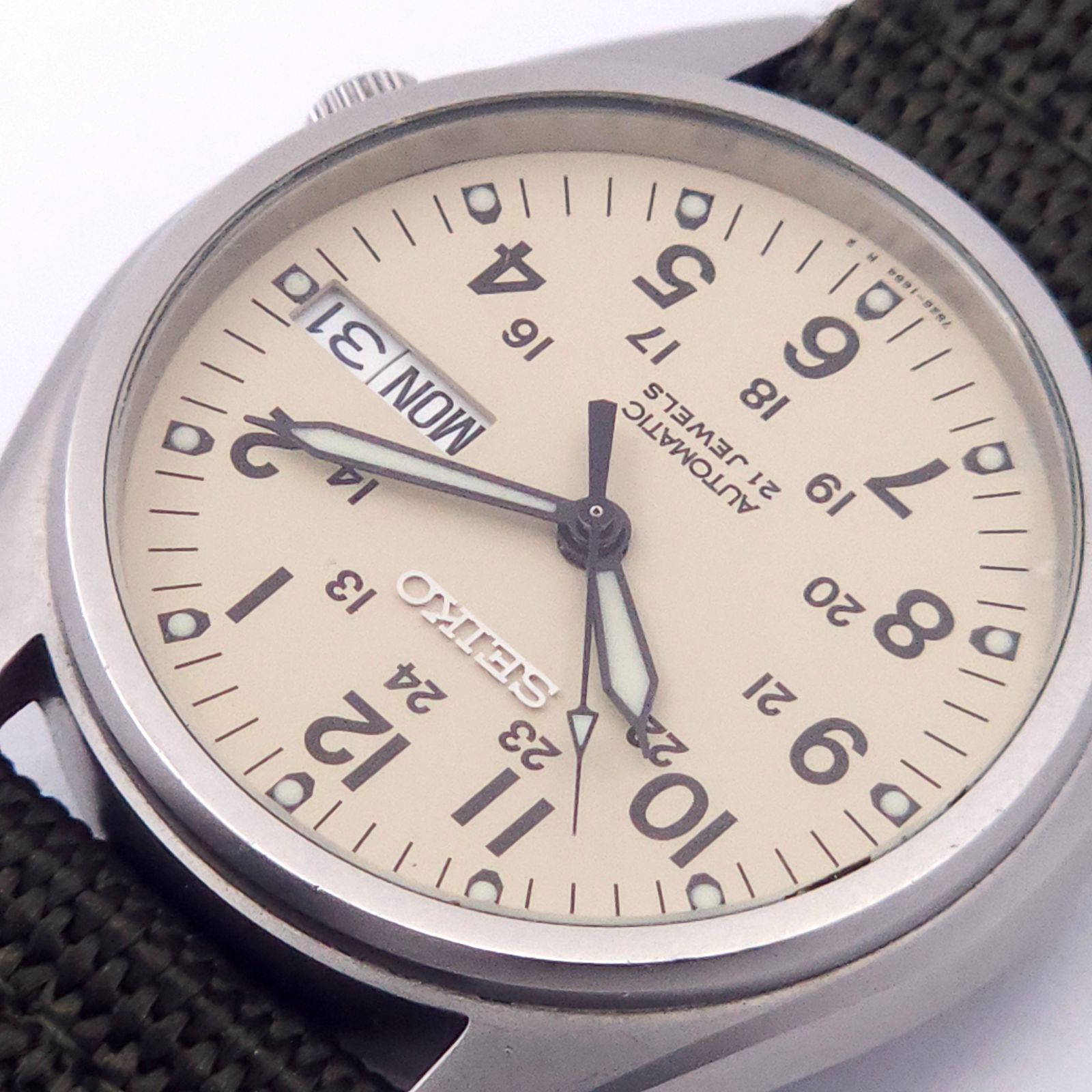 稀少セイコーミリタリー自動巻メンズ　7S26-00D0裏スケ　美品　12