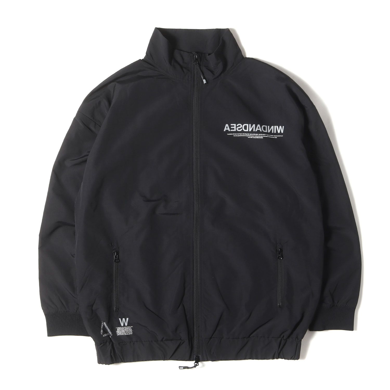 WIND AND SEA ブラックナイロンジャケット RVCA x WDS LIGHT JACKET（ナイロンジャケット）｜WIND AND SEA