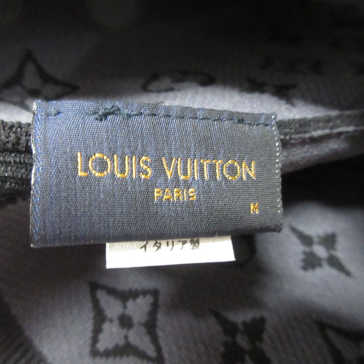 LOUIS VUITTON(ルイヴィトン) マフラー美品 - M76814 黒×グレー