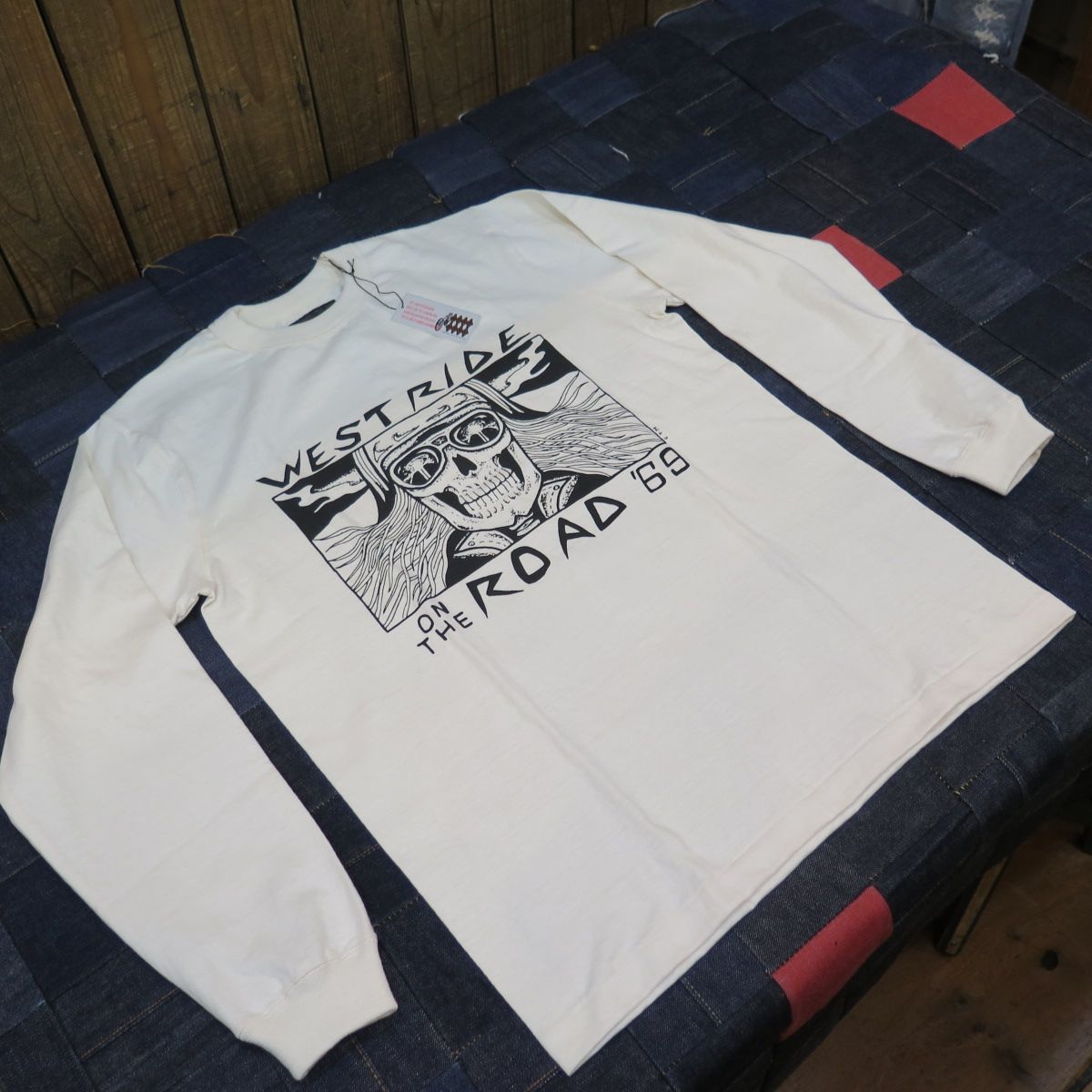 ウエストライド ビンテージ プリント ロングスリーブTシャツ WEST RIDE 日本製 送料無料