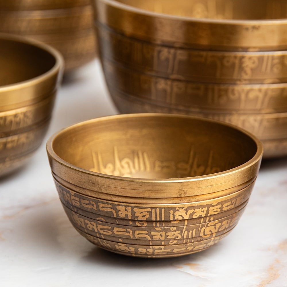 シンギングボウルセット 彫り込み仕上