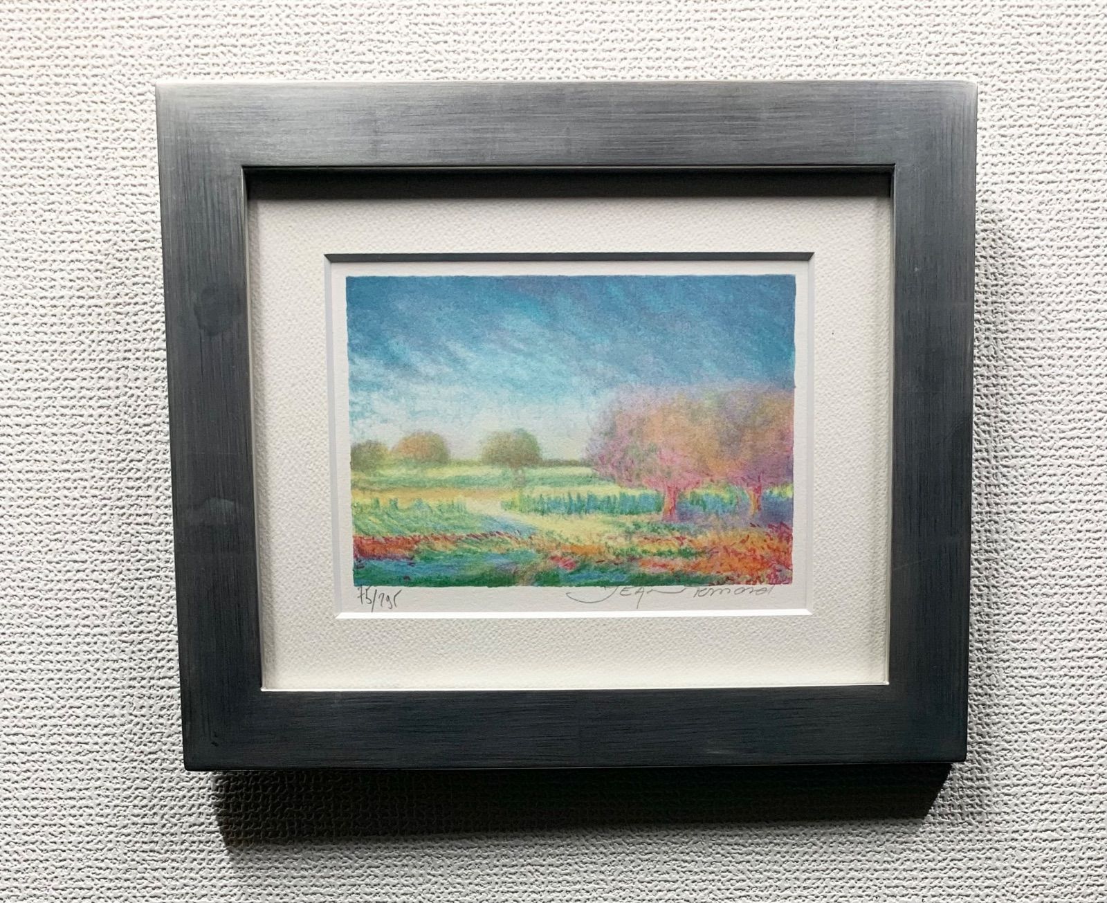 真作　絵画　クロード・マヌキャン　花畑　リトグラフ　本物　美術品　350点限定 新品同様 真作 絵画 クロード・マヌキャン 花畑 リトグラフ 本物