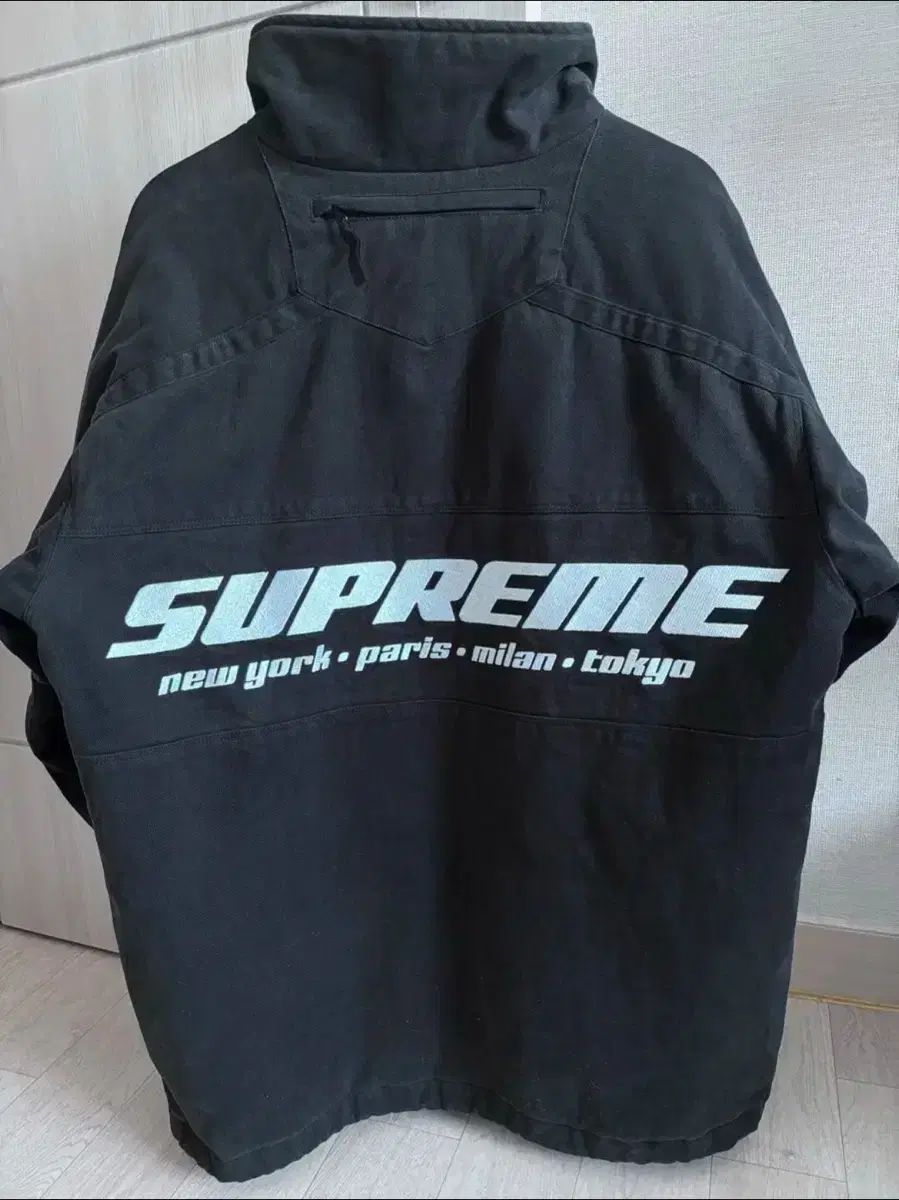 Supreme シュプリーム ブラッシュド ツイル ジップ ジャケット 黒 ー 22FW M サイズ