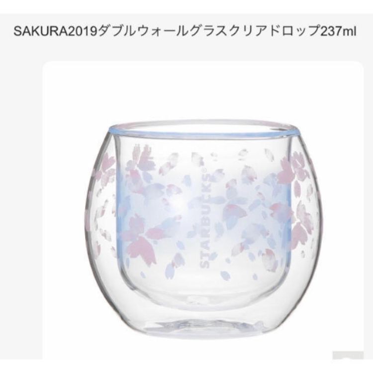 STARBUCKS® SAKURA 2019 ダブルウォールグラスクリアドロップ