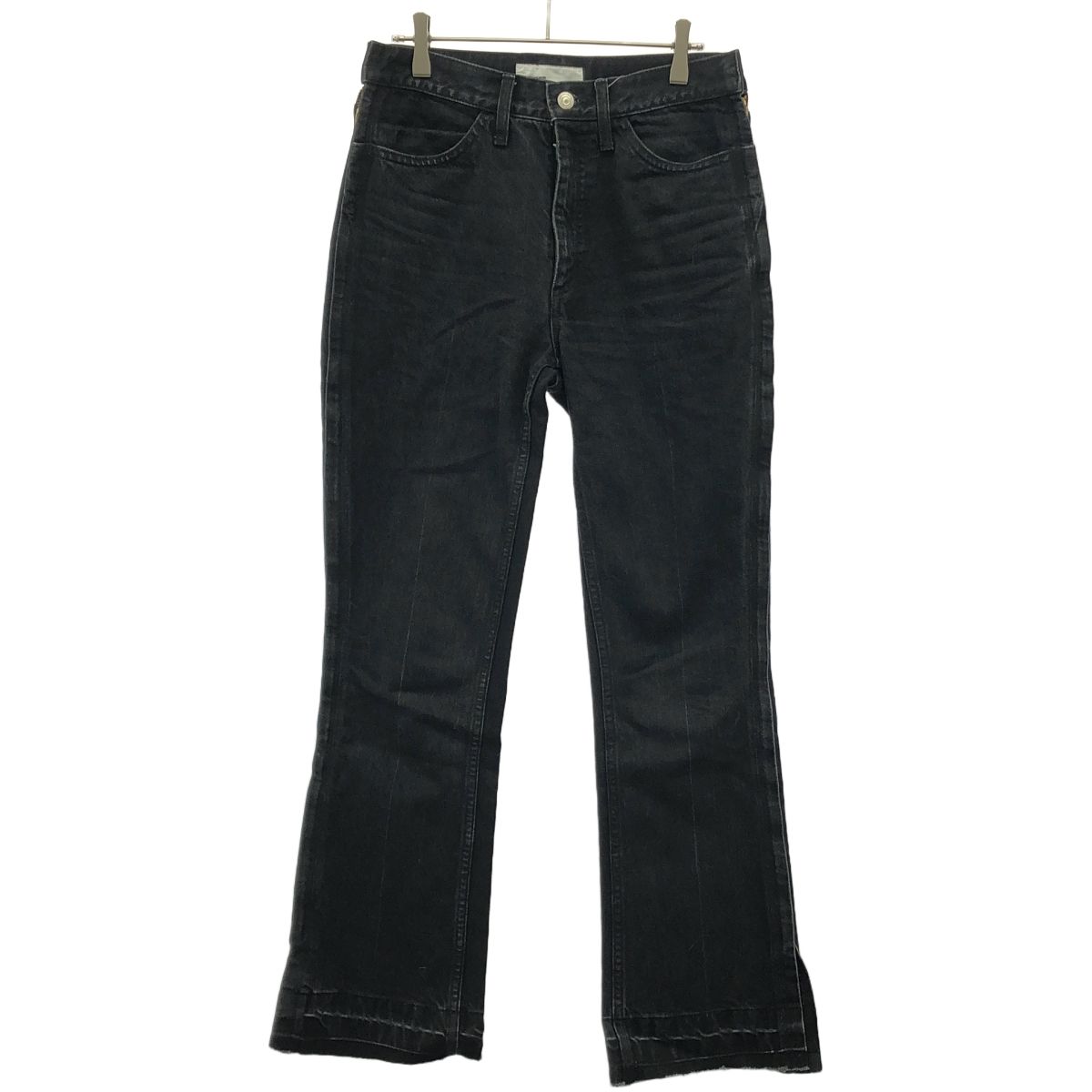 TOGA トーガ 23SS 日本製 サイドジップブーツカットデニムパンツ TZ31-FF901 38(M) Black ユニセックス ジップフライ フリンジ ジーンズ ARCHIVES PULLA ボトムス【中古】【TOGA】 TOGA - TOGA トーガ 23SS 日本製 サイドジップブーツカットデニム