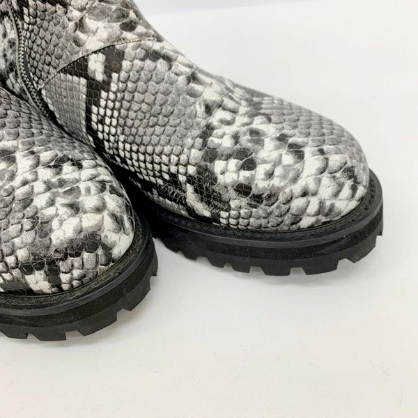 超美品 レア HARE パイソン柄 ショートブーツ レザー サイドジップ 厚底 HARE パイソン柄 ショート ブーツ シューズ レザー サイドジップ 厚底