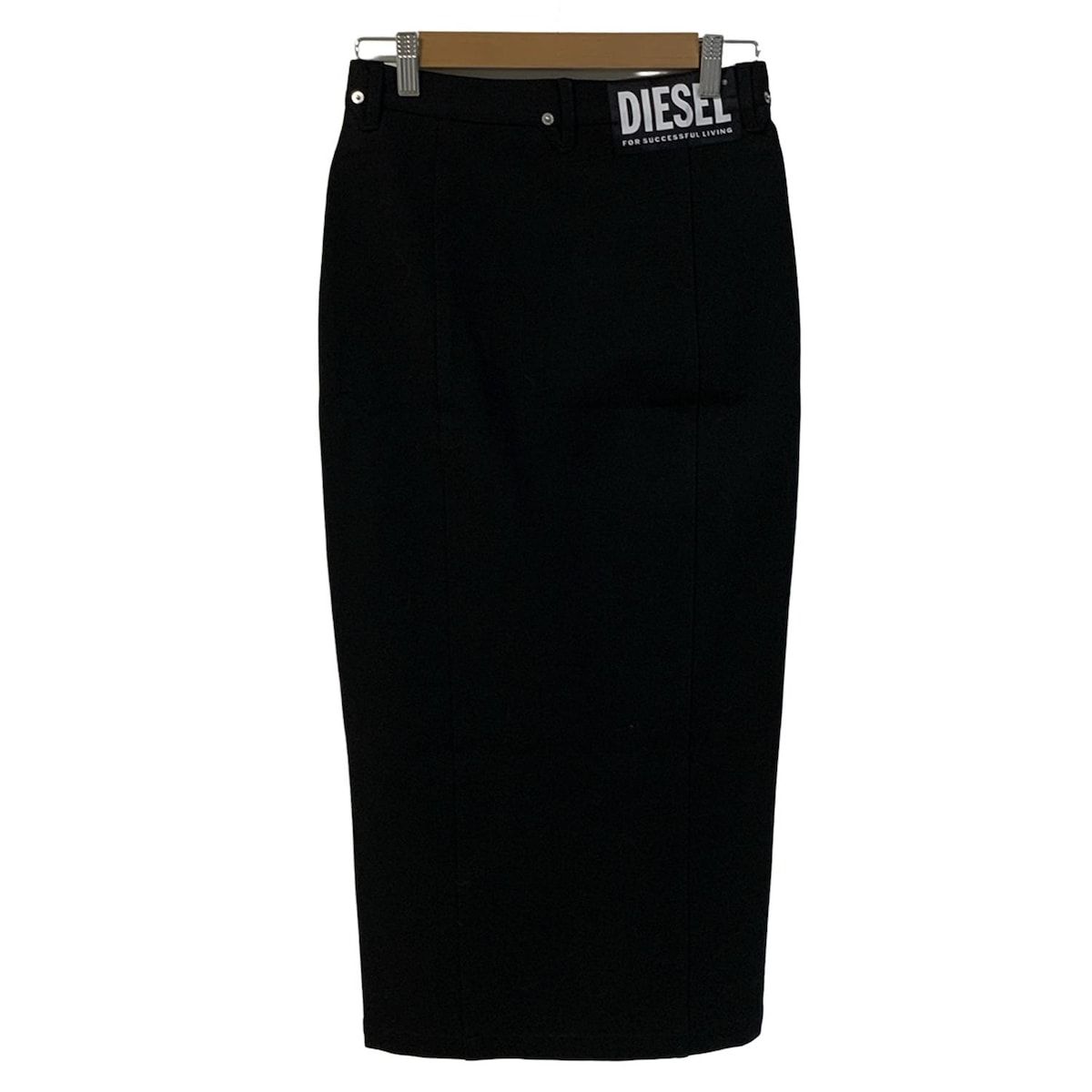 DIESEL ディーゼル ロングスカート サイズ27 M レディース - 黒×白 マキシ丈