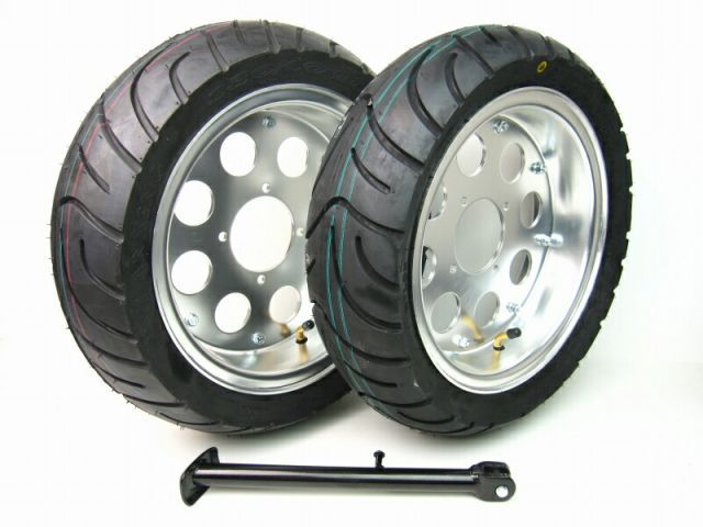 モンキーアルミホイール10インチF3.00Ｊ＆R3.50Ｊスタンド