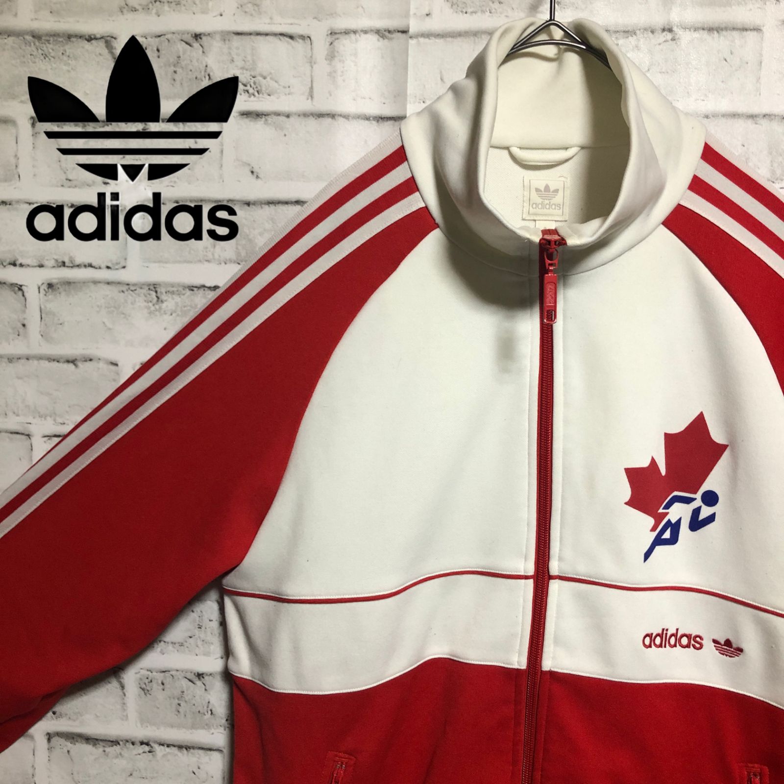 レア🇨🇦 90s adidas トラックジャケット XL 刺繍ロゴ CANADA