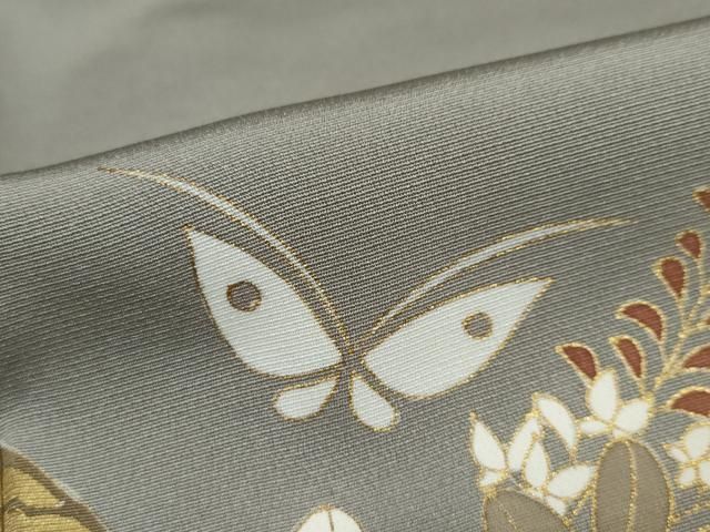 平和屋着物○豪華色留袖 京友禅 大矢博司 手描き 草花文 正絹 逸品