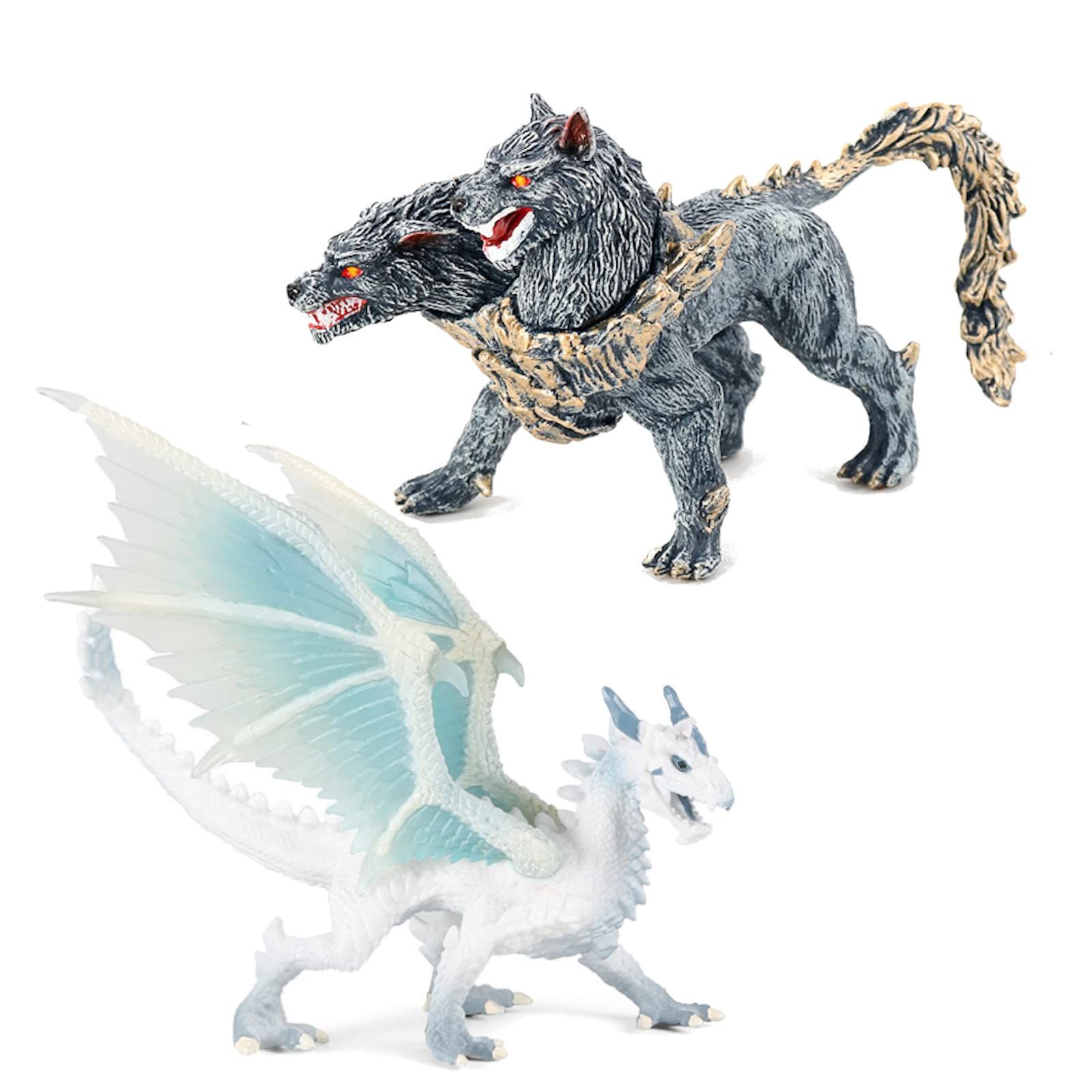 UTST ホワイトドラゴン フィギュア モンスター人形 ヘルハウンド 神話フィギュア 6歳＋ (Wドラゴン＋Gヘルハウンド) [Wドラゴン＋Gヘルハウンド]