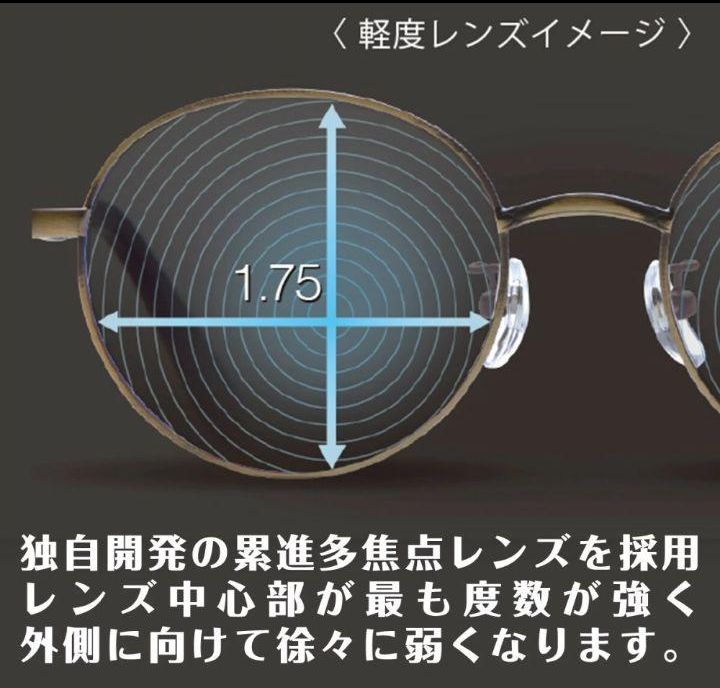 おしゃれ老眼鏡 軽度レンズ