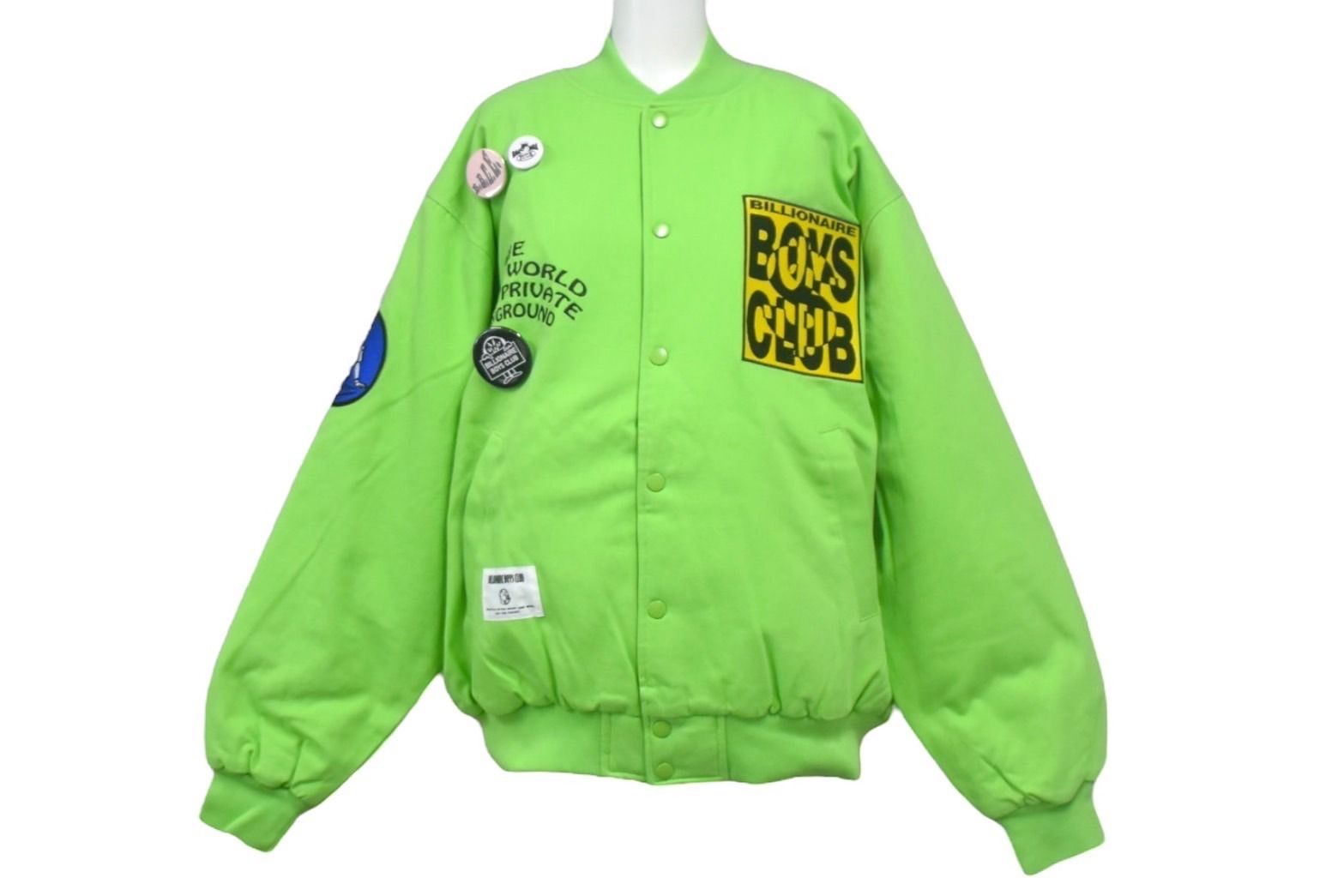 新品未使用 BILLIONAIRE BOYS CLUB ビリオネアボーイズクラブ コットンツイル バーシティージャケット BBCJP245X002 サイズM グリーン 中古 4c067480