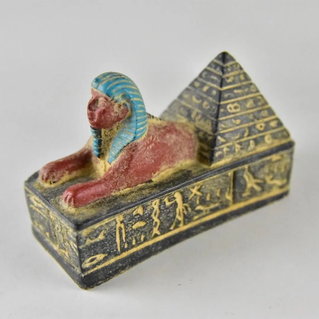 古代エジプト スフィンクスとピラミッド 石像 置物 手彫り