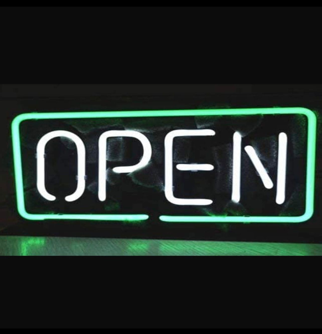 ネオンサイン  OPEN オープン 緑　グリーン　ネオン管 看板 オーダーメイド ネオンサイン OPEN オープン 緑 グリーン ネオン管 看板