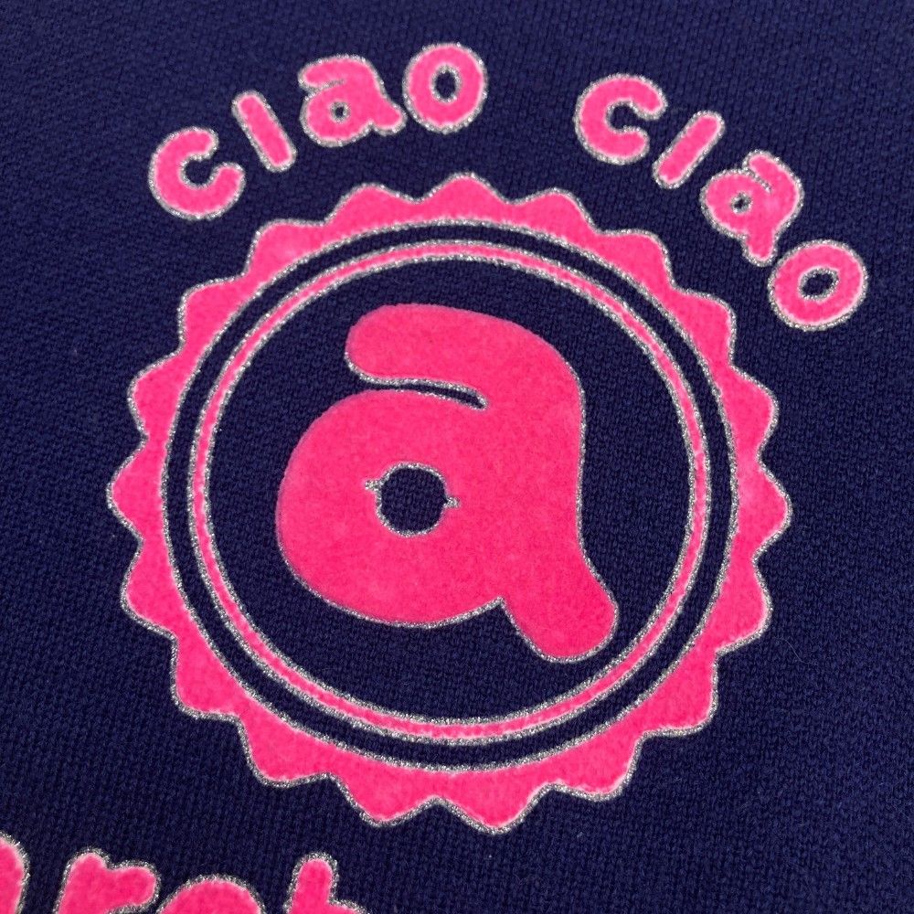 サイズ：38 ARCHIVIO アルチビオ ウール混 ニットベスト ネイビー系