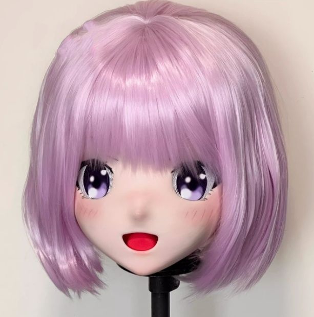 全頭マスク カツラ付き ロック付き Eタイプ フルマスク ドール