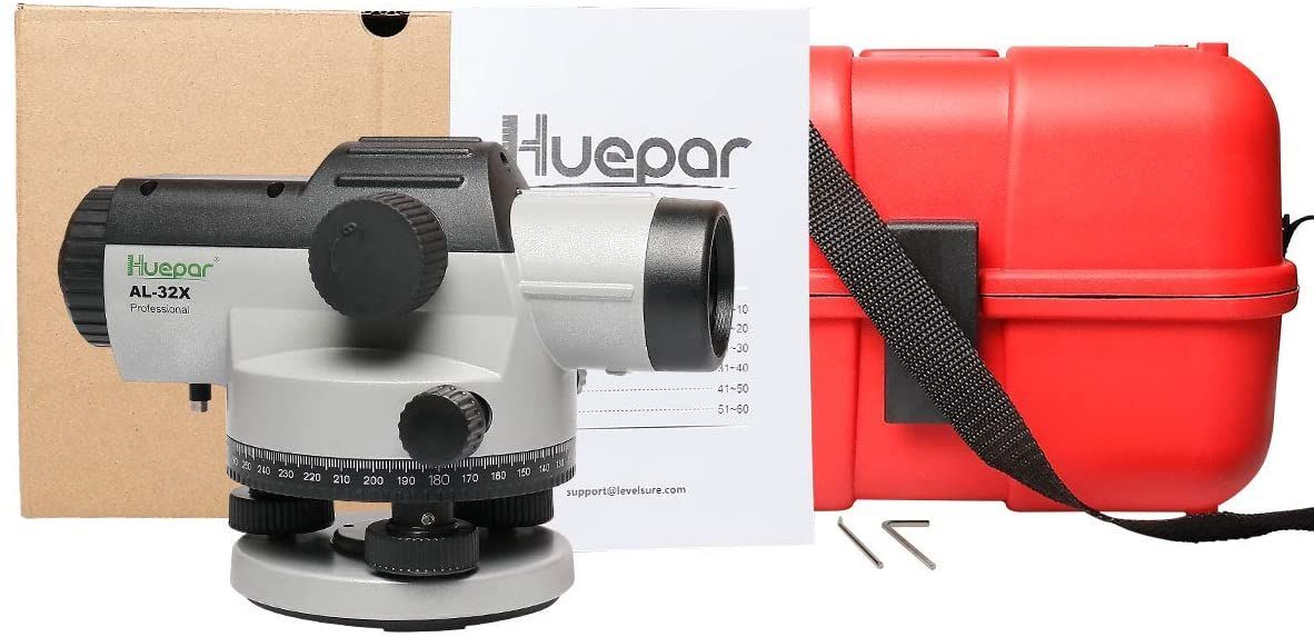 Huepar オートレベル 32倍率 光学オートレベル 光学水準器 距離 Huepar オートレベル 32倍率 光学オートレベル 光学水準器 距離