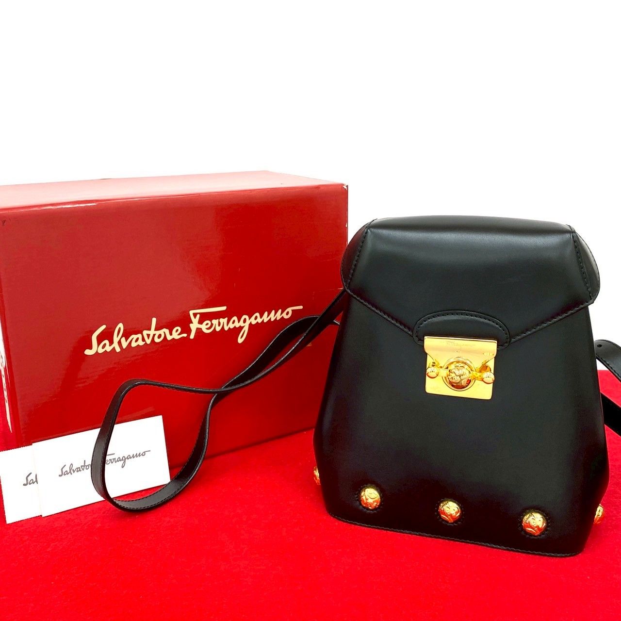 極 美品 箱付き Salvatore Ferragamo サルヴァトーレフェラガモ
