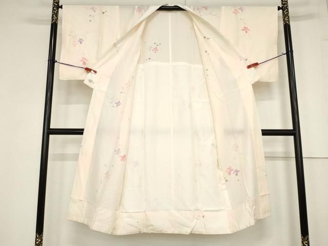 正絹　高級　長襦袢　無双仕立　花霞文　よろけ暈し文　✨小柄な方　腰回りゆったり 平和屋着物□振袖用長襦袢 無双仕立て 絞り 草花地紋 暈し染め