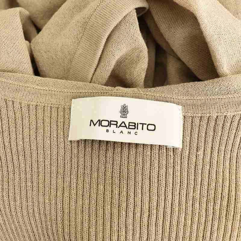【美品】MORABITO モラビト ブラン ロングカーディガン 麻 紺 40 L 美品】MORABITO モラビト ブラン ロングカーディガン 麻 紺 40 L