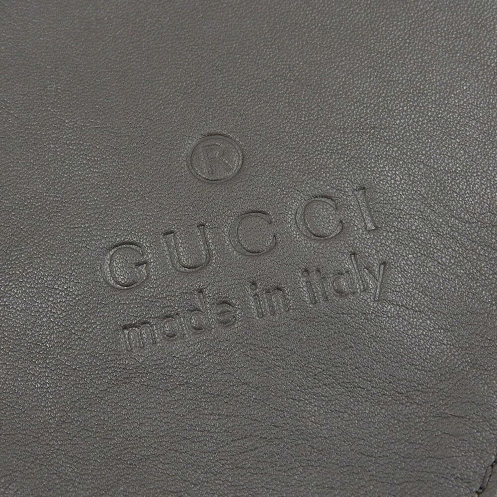 超美品 グッチ GUCCI 2011年 創業90周年限定品 GG モノグラム ラムレザー スカーフ バンダナ ストール 茶 メンズ レディース 数回使用程度