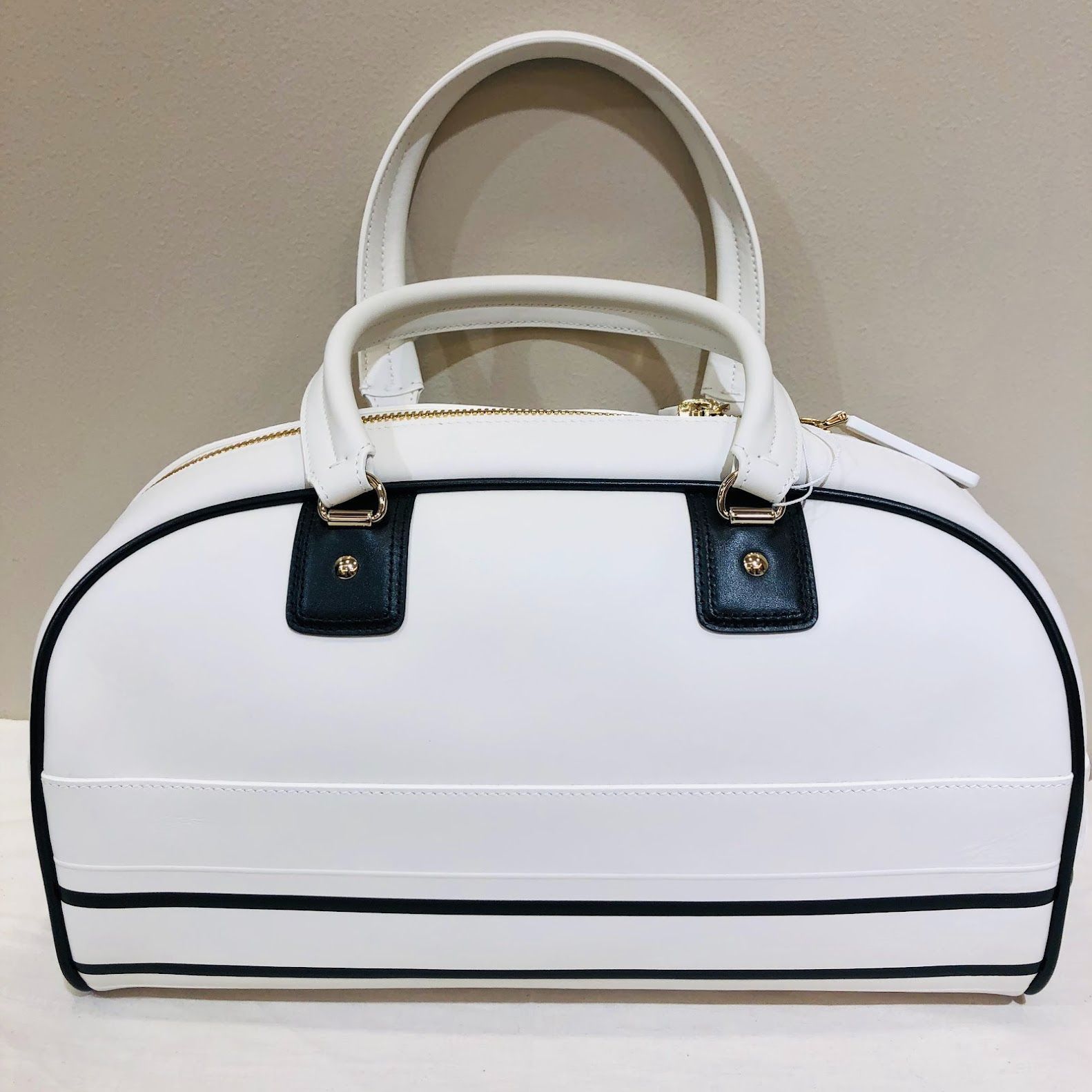クリスチャンディオール DIOR ボーリングバッグ 白 ハンドバッグ