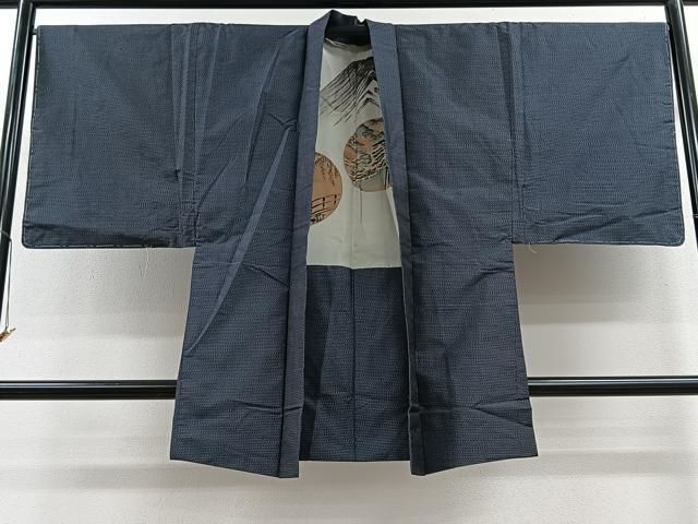 平和屋着物＃男性 本場大島紬 長羽織 吉祥文 正絹 CAAV5757id