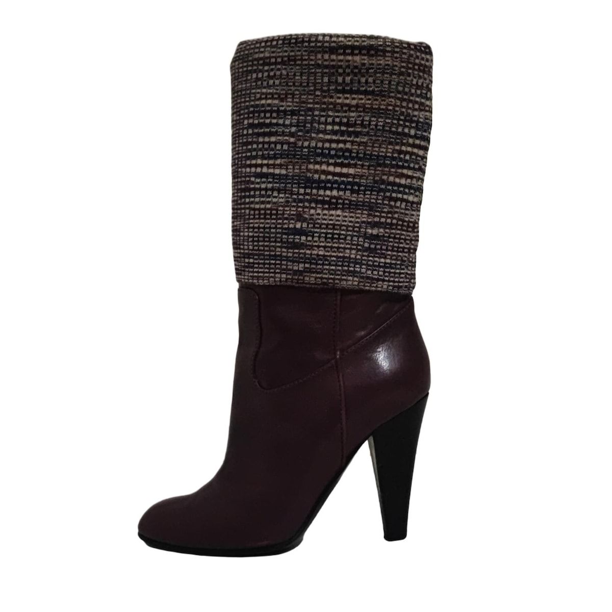 MISSONI ミッソーニ ブーツ 37 レディース - パープル×アイボリー レザー