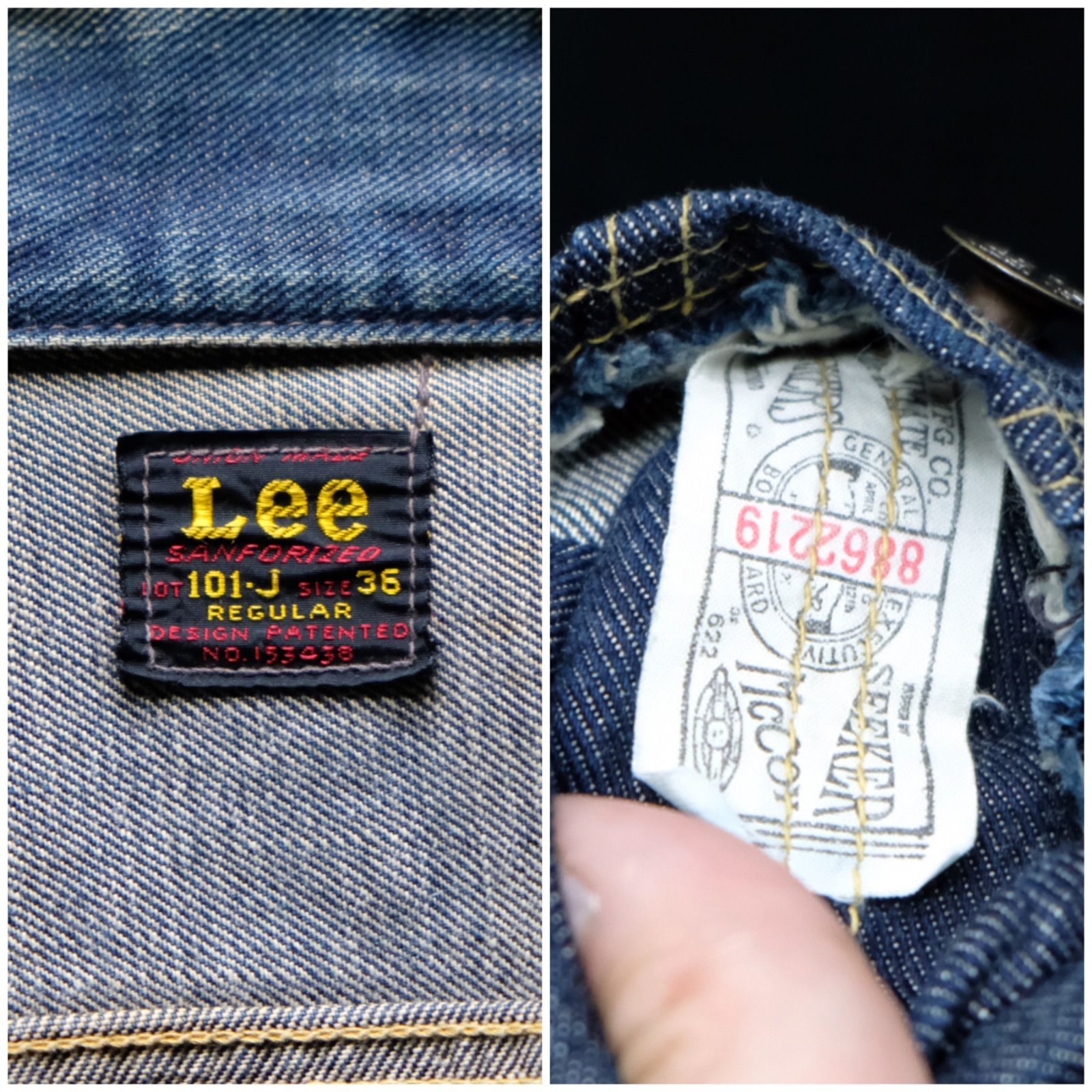 THE REAL McCOY'S ｘLee 101-J 50's復刻 36 THE REAL McCOY´S xLee 101-J 50´s復刻 36 メンズ