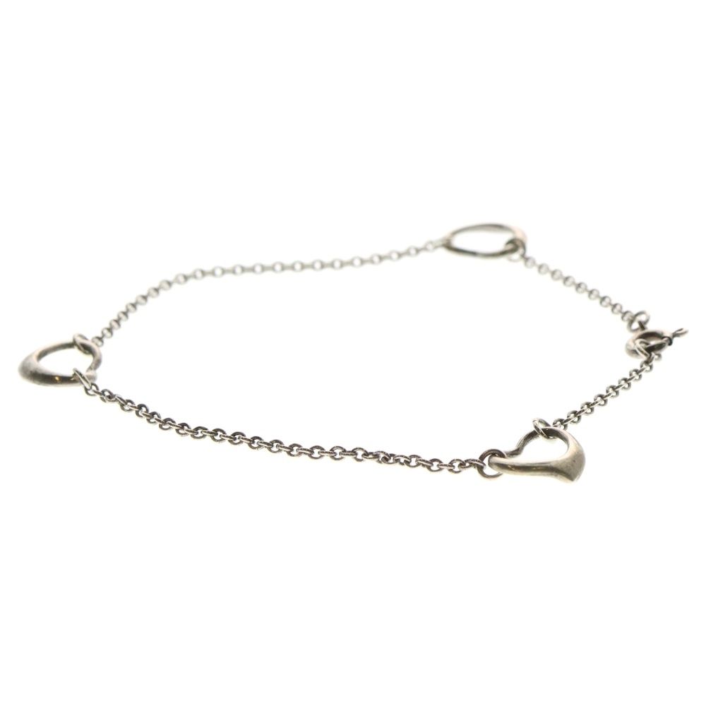 TIFFANY-Co ティファニー オープンハート トリプル ブレスレット SV925 シルバー チェーン FORTGASGNV_COM_BR