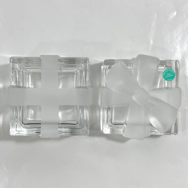 【未使用品】ティファニー　クリスタルのリボンボックス Tiffany & Co. - 【未使用品】ティファニー クリスタルのリボン