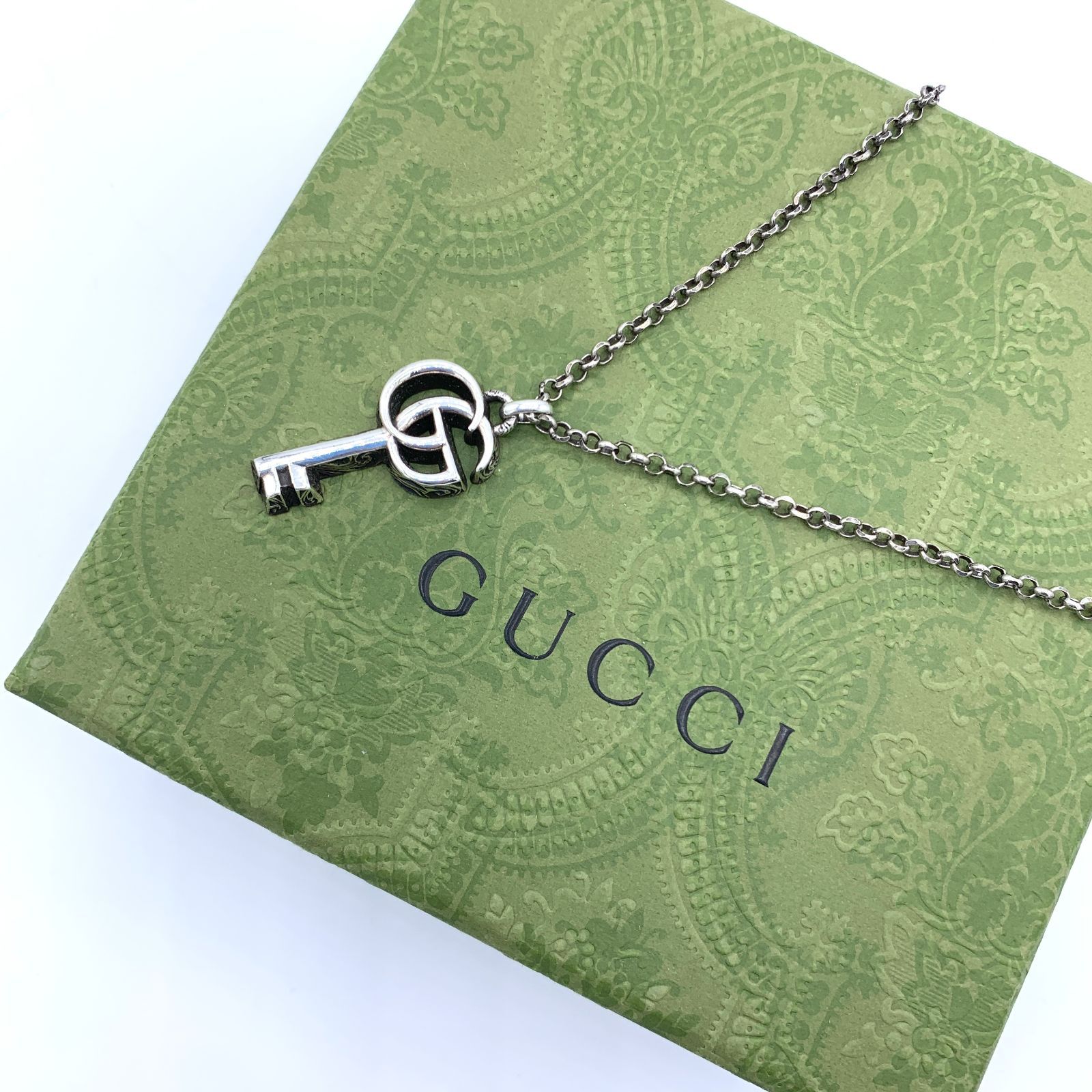 GUCCI 正規品　グッチネックレス 送料込 グッチ GUCCI ダブルG キー ネックレス 627757 (GUCCI