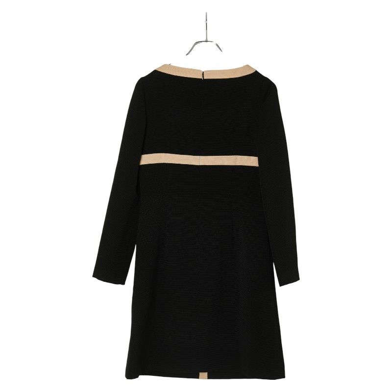 バレンシアガ ワンピース サイズ 38 ブラック ベージュ ウール キュプラ レディース 1-0235725